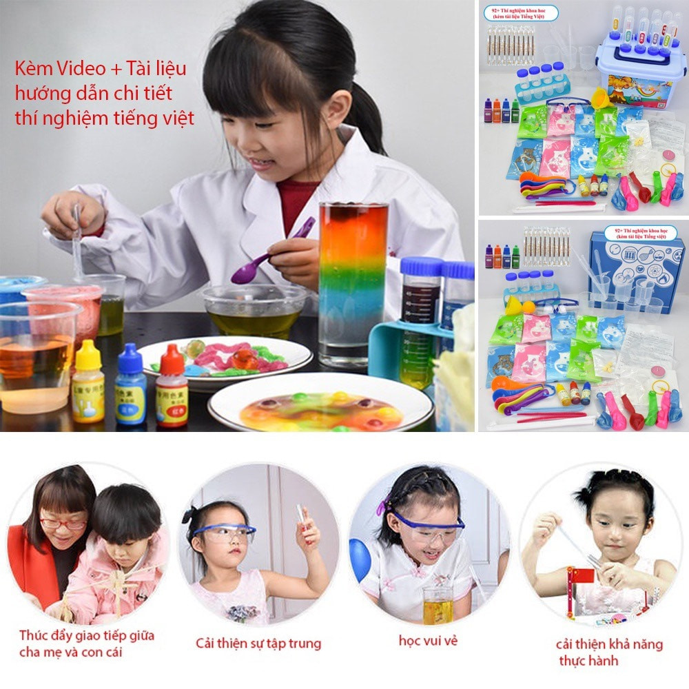 Đồ chơi stem,bộ 78 thí nghiệm khoa học  tại trường hoặc tại nhà dành cho các bé giúp bé dễ hiểu hơn,hàng đẹp