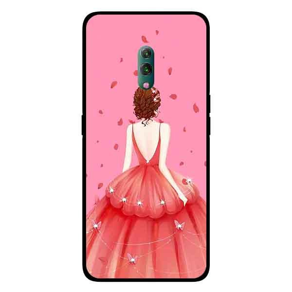 Ốp Lưng in cho Oppo K3 Mẫu Cô Gái Váy Hồng - Hàng Chính Hãng