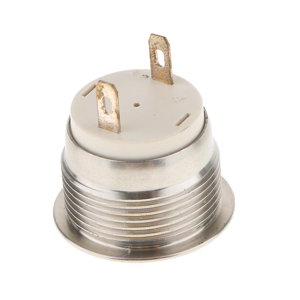 3xCar Motorcycle DC12V 19mm Panel Indicator Light for Wrie Leads White