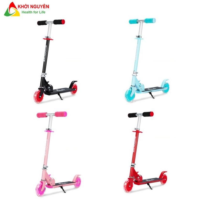 Xe scooter trẻ em cao cấp có chân trống tiện lợi chịu tải lớn đến 50kg với 3 nấc cao cho các bé từ 3-10t