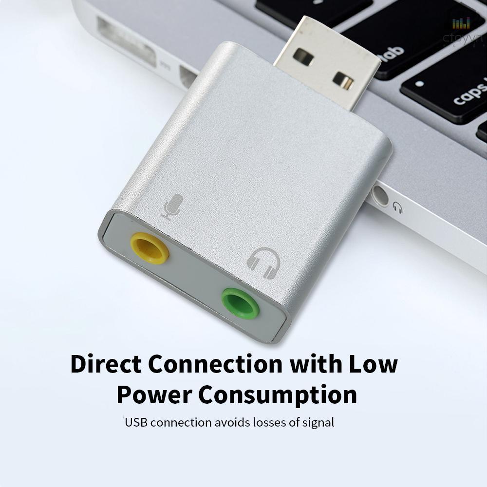 Thẻ âm thanh mở rộng USB 7.1 sang 3.5mm cho PC Laptop