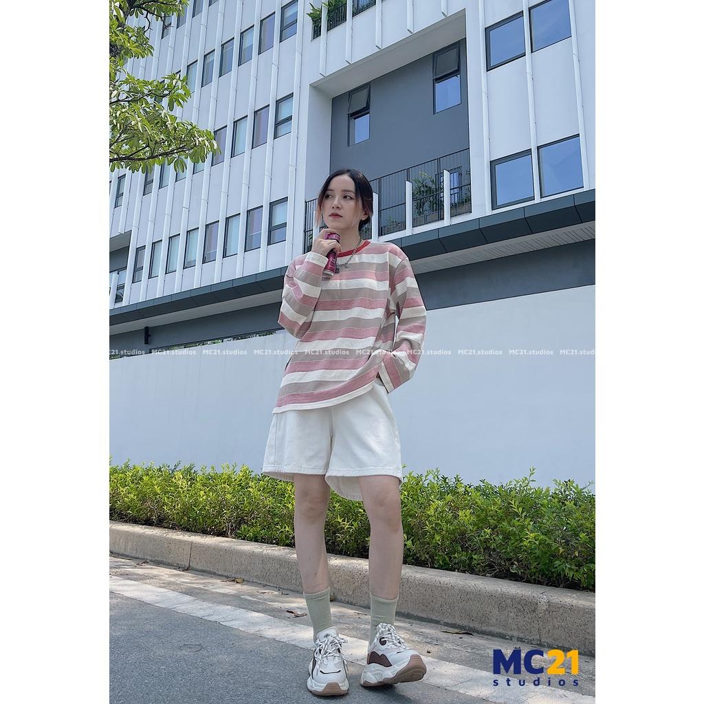 Áo nỉ kẻ ngang MINION CLOTHING freesize form vừa sweater Ulzzang Streetwear Hàn Quốc chất da cá cao cấp A3035