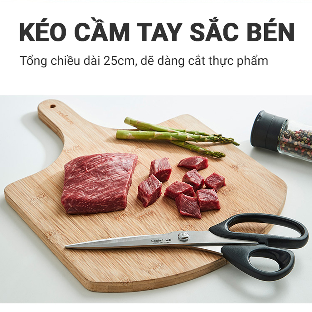 Bộ dao kéo nhà bếp Lock&amp;Lock bằng thép không gỉ CKK303 CKK304 CKK305 - Hàng chính hãng chống ăn mòn - JoyMall