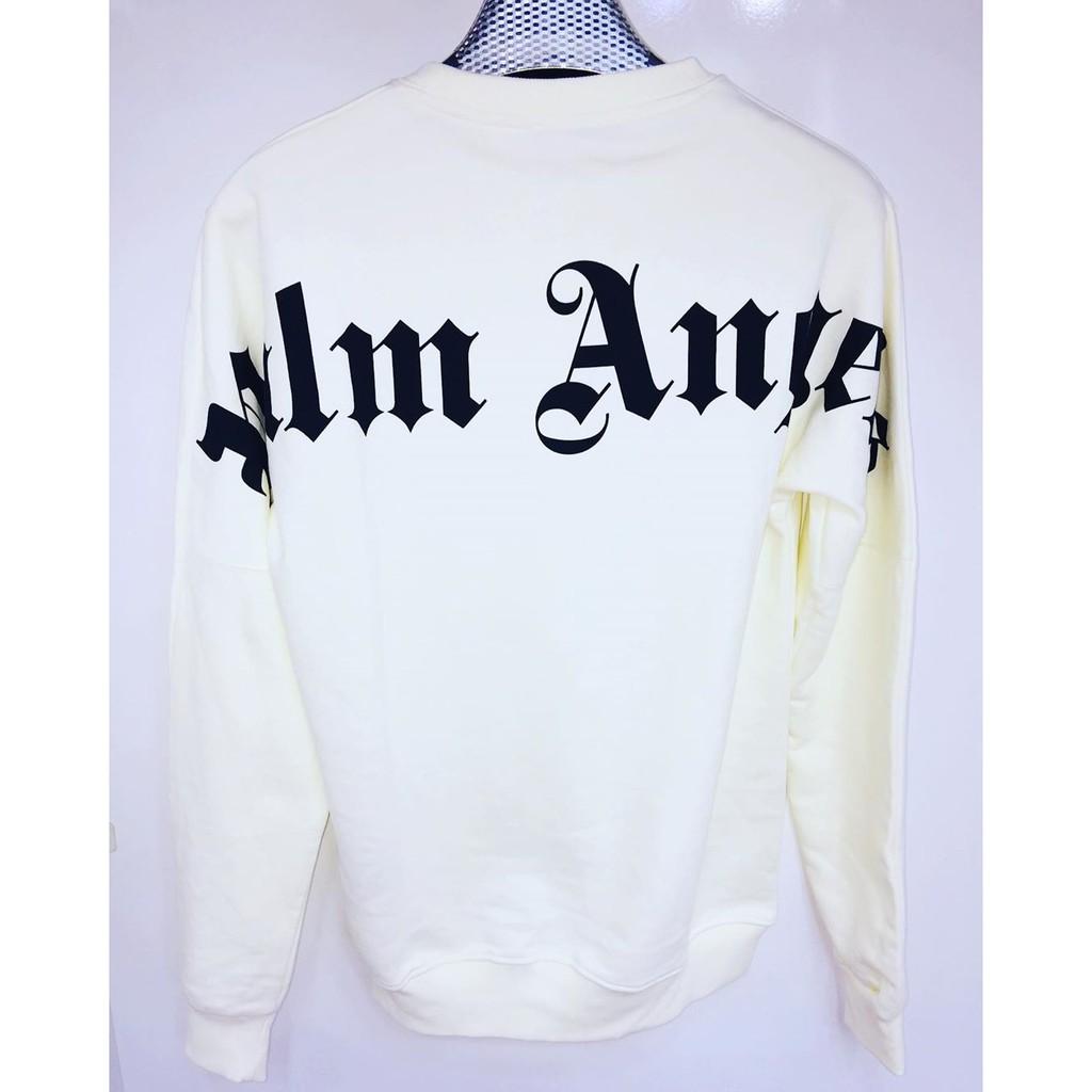 Áo thun Palm Angels Sweater ( lưng áo ), áo phông dài tay form rộng Hottrend2020 ( Nam, Nữ ) ( Màu Trắng )