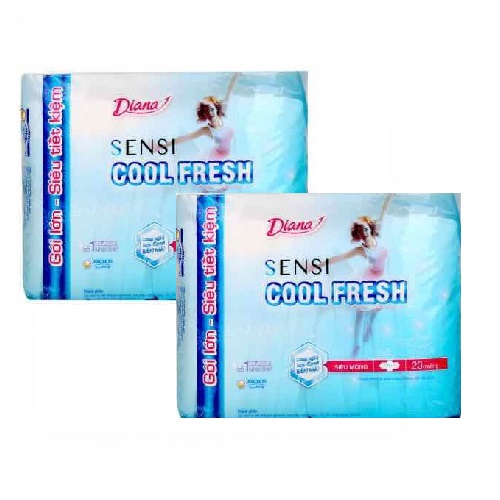 Combo 2 gói băng vệ sinh Diana Sensi Cool Fresh ( 20 miếng / gói )