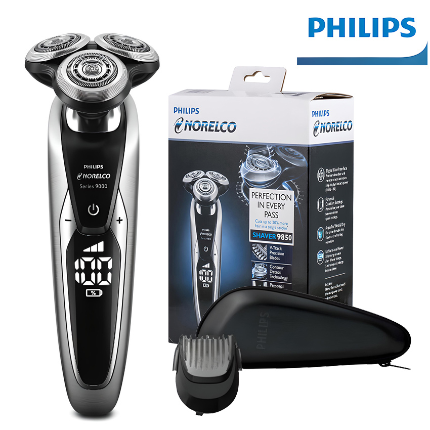 Máy cạo râu khô và ướt Philips Norelco, Series 9000, Shaver 9850. Thương hiệu Hà Lan cao cấp Philips - S9733