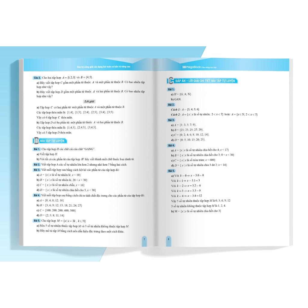 Sách - Combo Rèn Kỹ Năng Giải Các Dạng Bài Toán Cơ bản và Nâng cao Lớp 6 Tập 1 Và tập 2 - Theo chương trình mới nhất