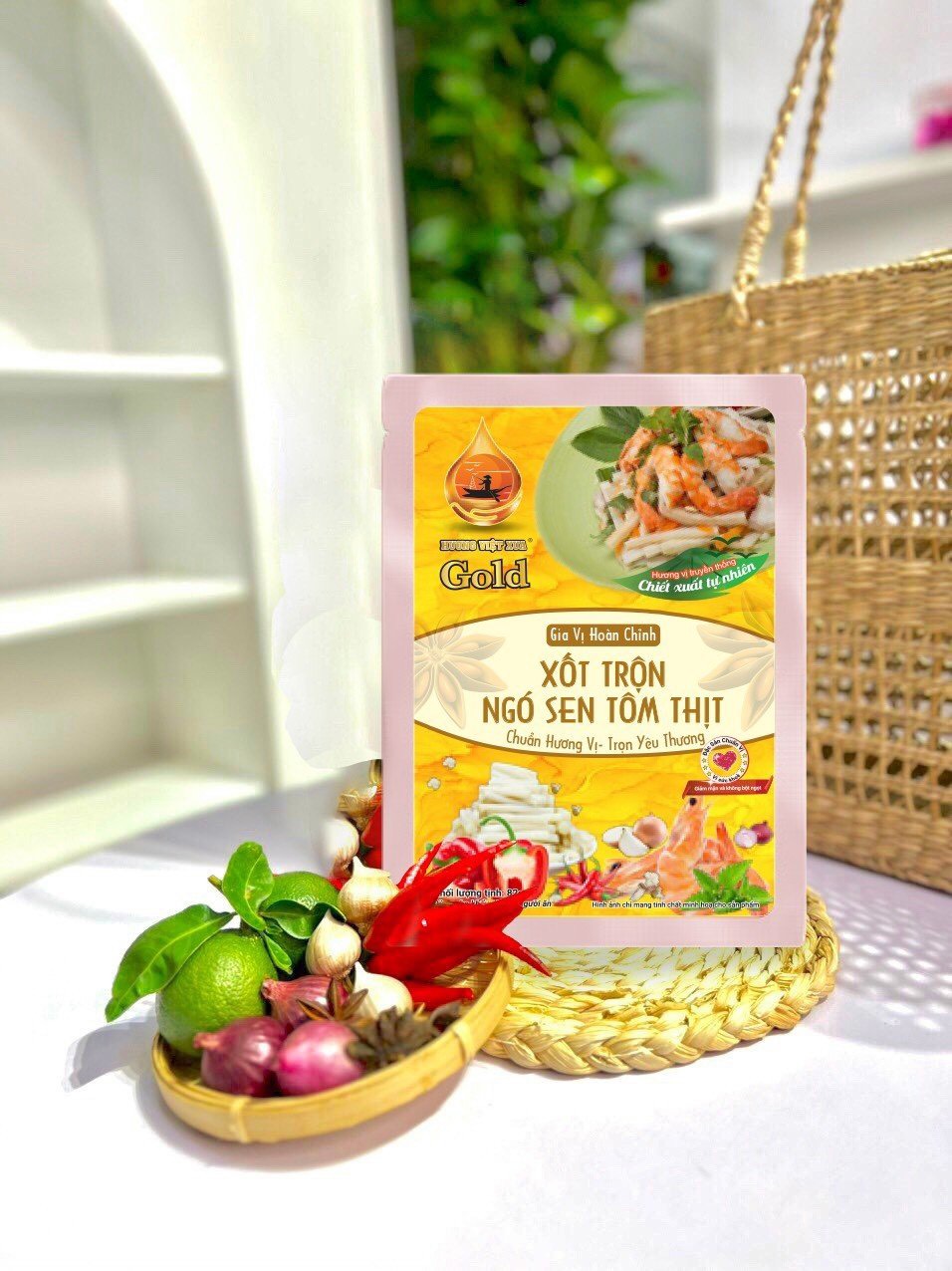 Gia Vị Hoàn Chỉnh Xốt Trộn Ngó Sen Tôm Thịt Hương Việt Xưa