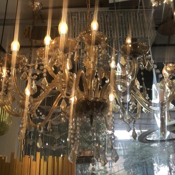 Đèn Chùm Trang Trí Phòng Khách Đèn Chùm Tân Cổ Điển Bạch Ngọc6103-15