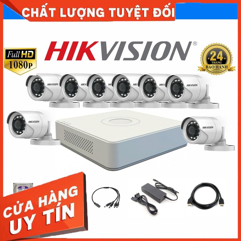 Trọn Bộ Camera Hikvision quan sát trong nhà ngoài trời chống trộm chính hãng Full phụ kiện - Hàng chính hãng