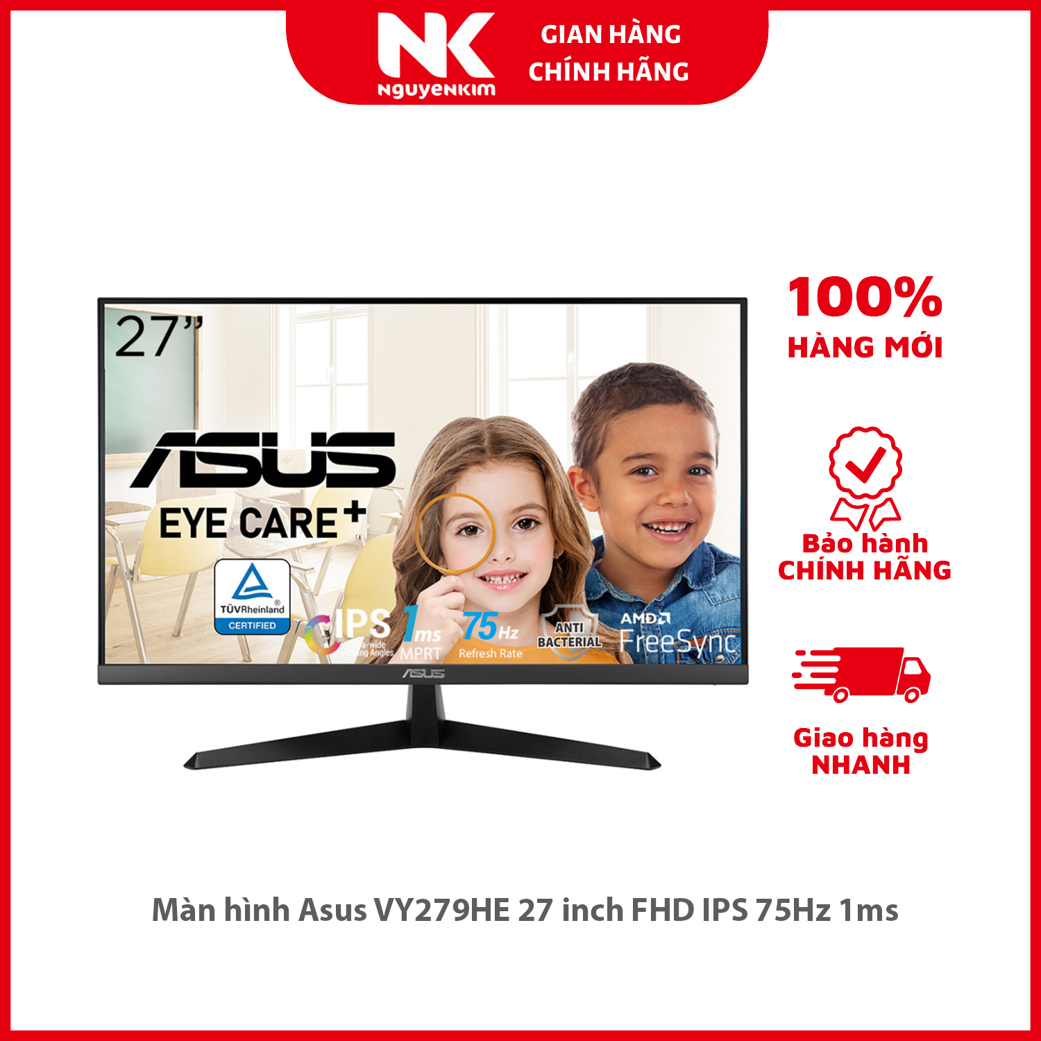 Màn hình Asus VY279HE 27 inch FHD IPS 75Hz 1ms - Hàng chính hãng