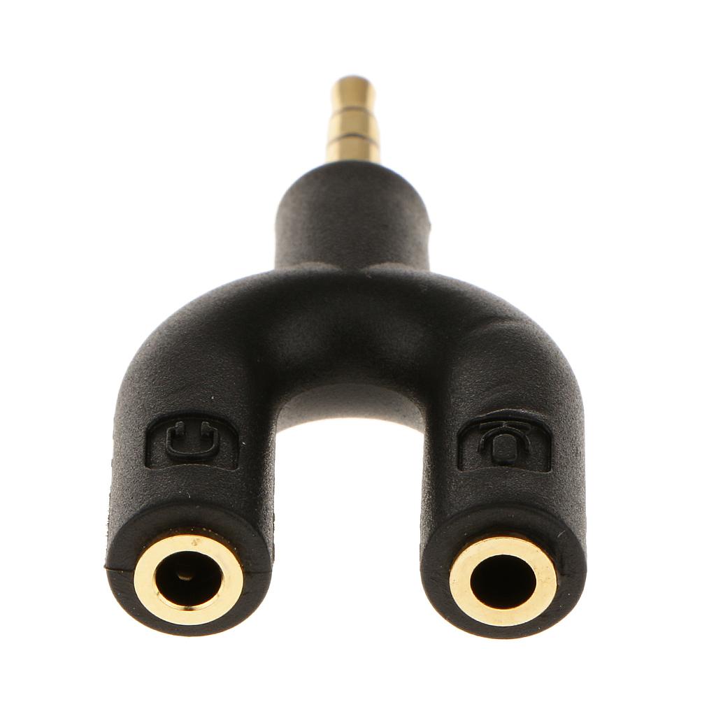 Dual 3.5mm Female to Jack Adapter + 3.5mm Male To 2 Female Audio Jack