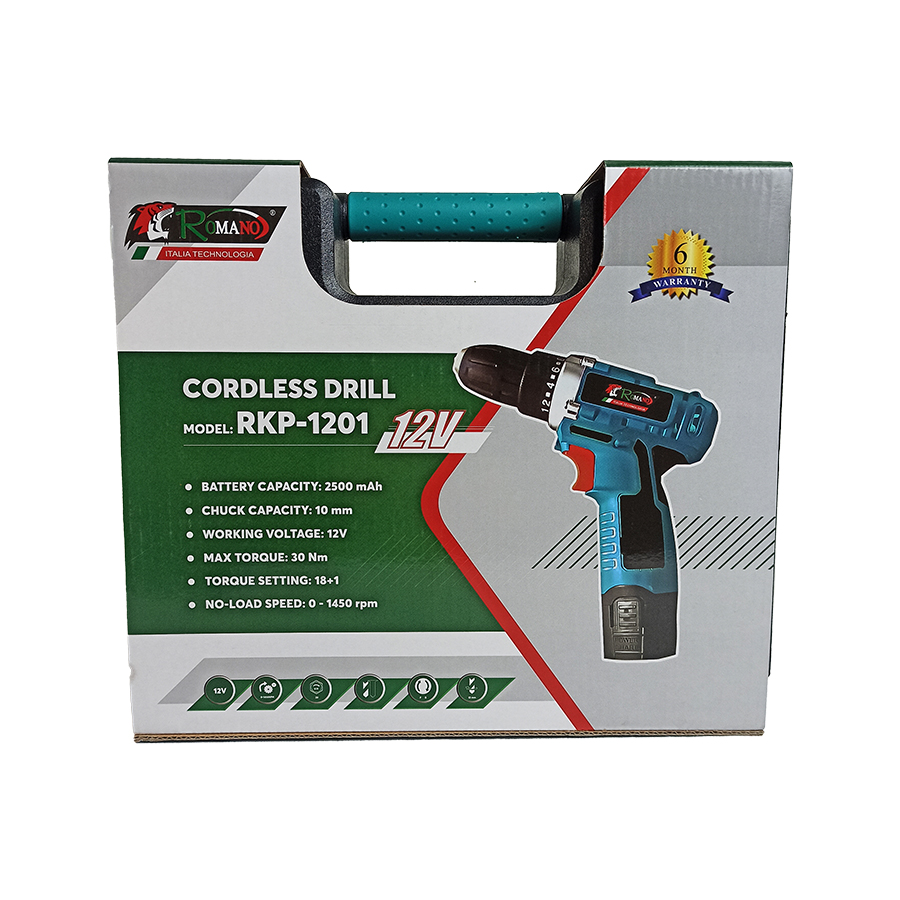 Máy khoan pin 12V ROMANO RKP1201