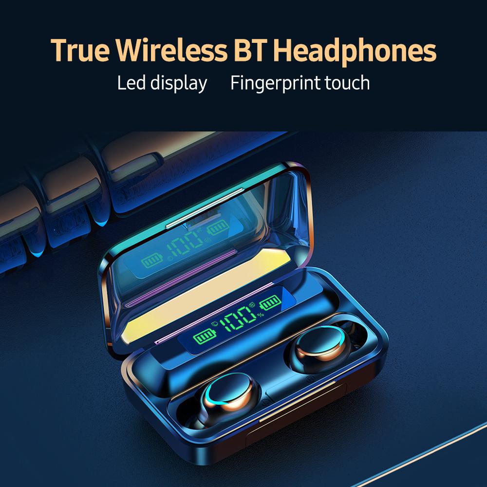 Tai nghe không dây nhét trong tai thể thao với màn hình hiển thị pin LED Điều khiển cảm ứng thông minh