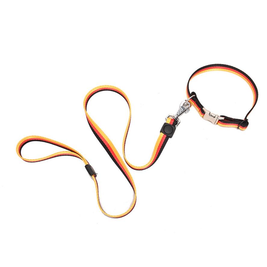 Dây dắt vòng cổ bản 2.5cm màu cờ đức cho chó vừa và lớn :Gsd,malinois ,rottweiler,v.v....