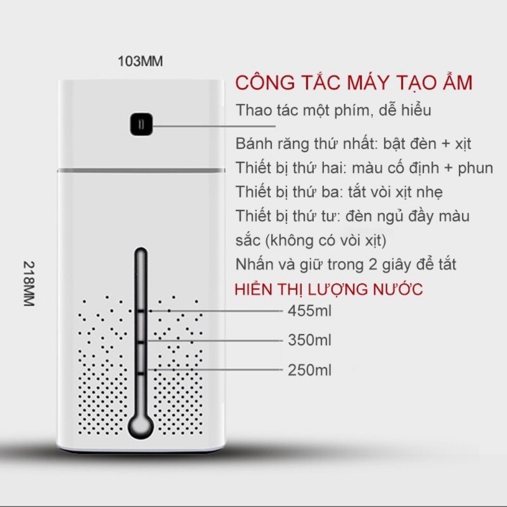 Máy Phun Sương, Máy Xông Tinh Dầu, Tạo Độ Ẩm Không Khí - Doron MS79 - Phiên Bản Cao Cấp - Hàng Nhập Khẩu