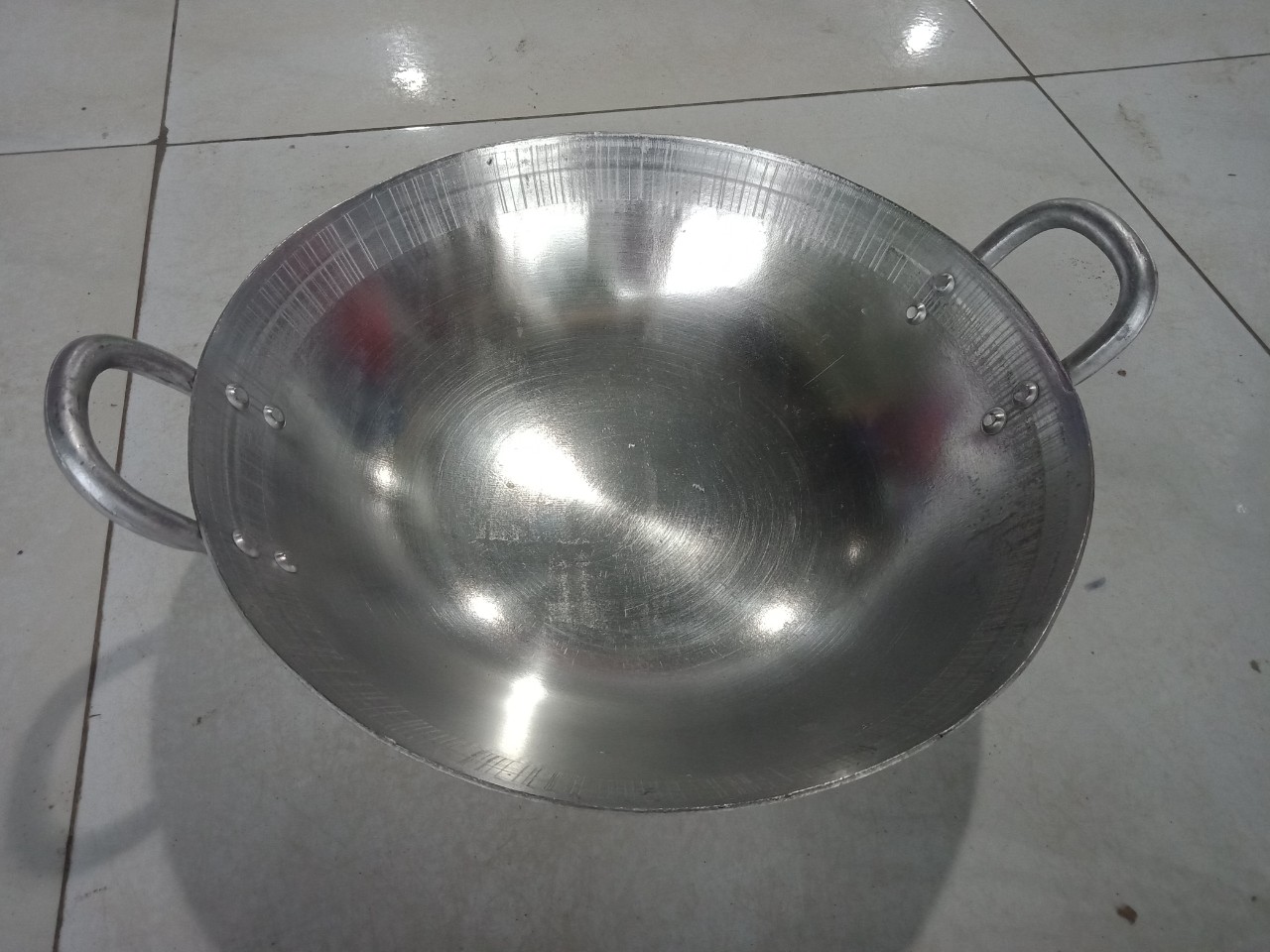 chảo nhôm công nghiệp chuyên dụng cho nhà hàng, khách sạn, bếp ăn tập thể- 50cm (2kg)