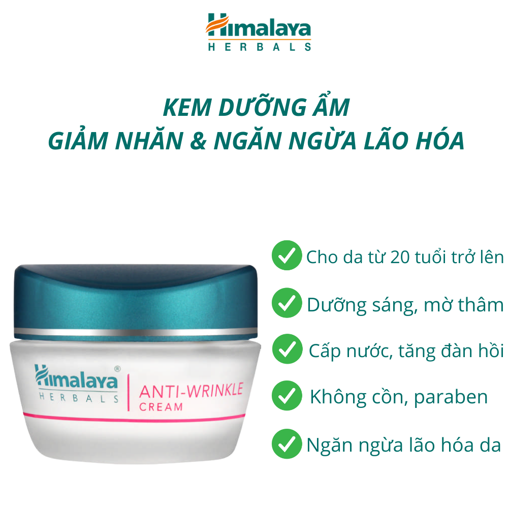 [10/24] KEM DƯỠNG ẨM MỜ THÂM SẠM, GIẢM NHĂN VÀ NGĂN NGỪA LÃO HÓA HIMALAYA ANTI WRINKLE 50G