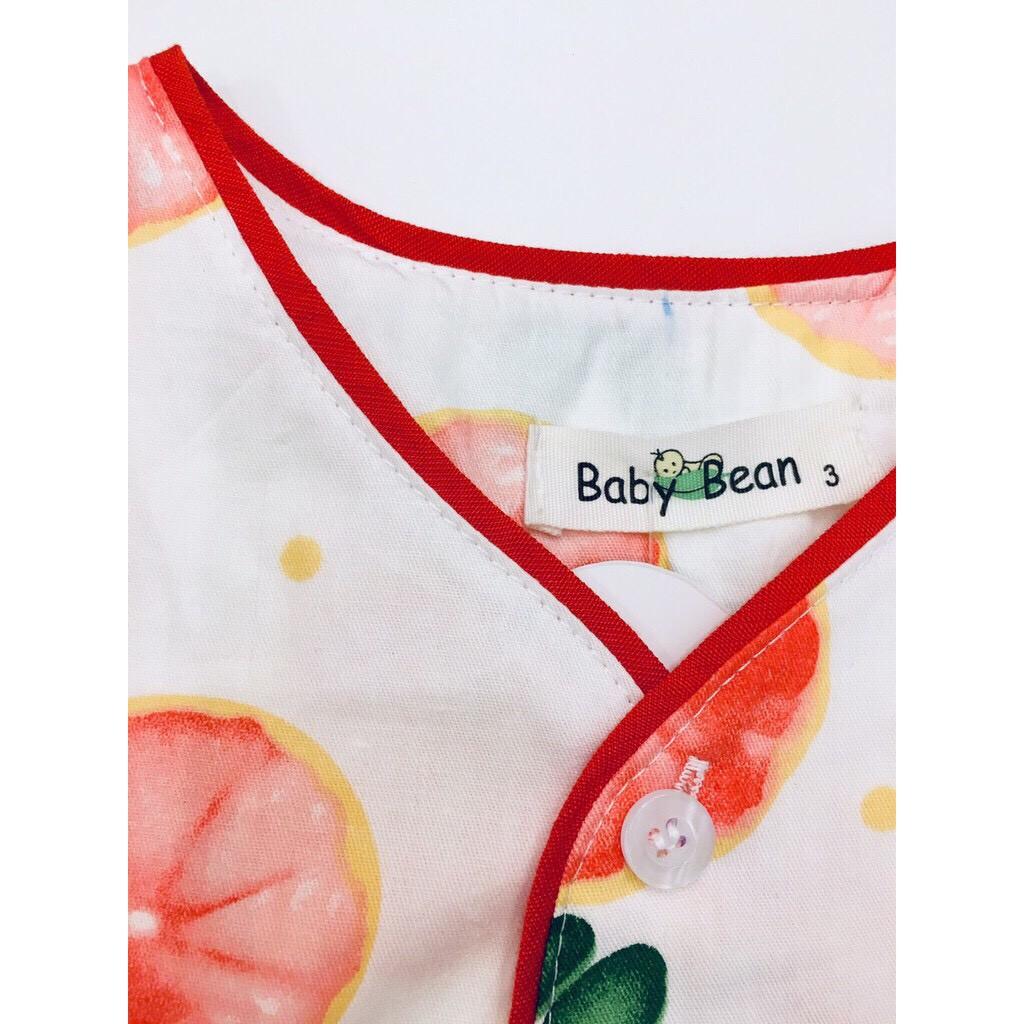 Bộ Đồ Cotton Pyjama cổ Tim hình Thỏ Mèo Bé Gái BabyBean