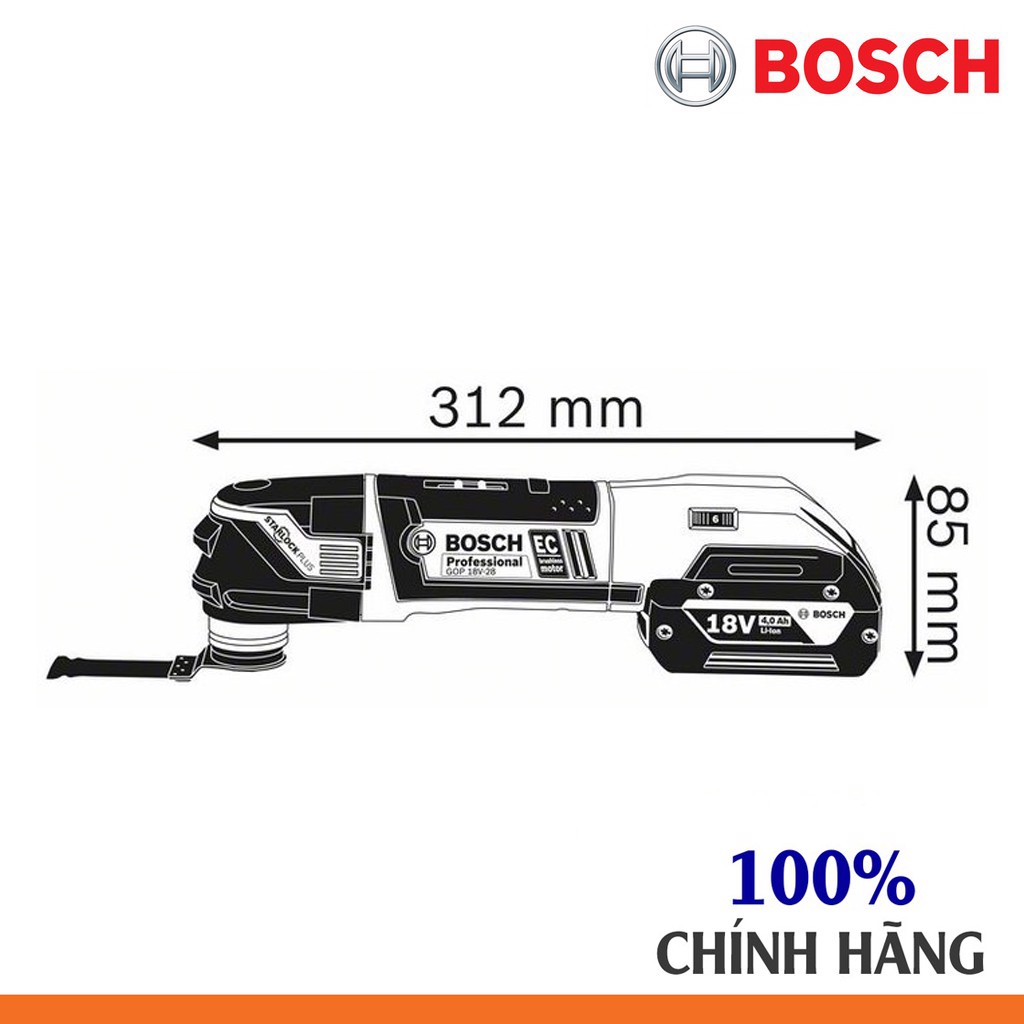 Máy cắt đa năng BOSCH GOP18V-28 (SOLO)/06018B6002 ( Chưa Pin Sạc)