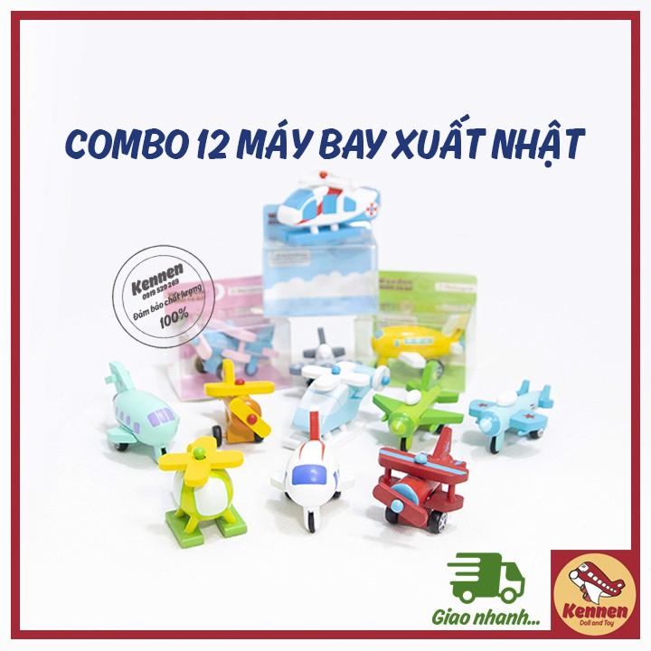 Máy bay gỗ Xuất Nhật cao cấp bộ 12 chiếc