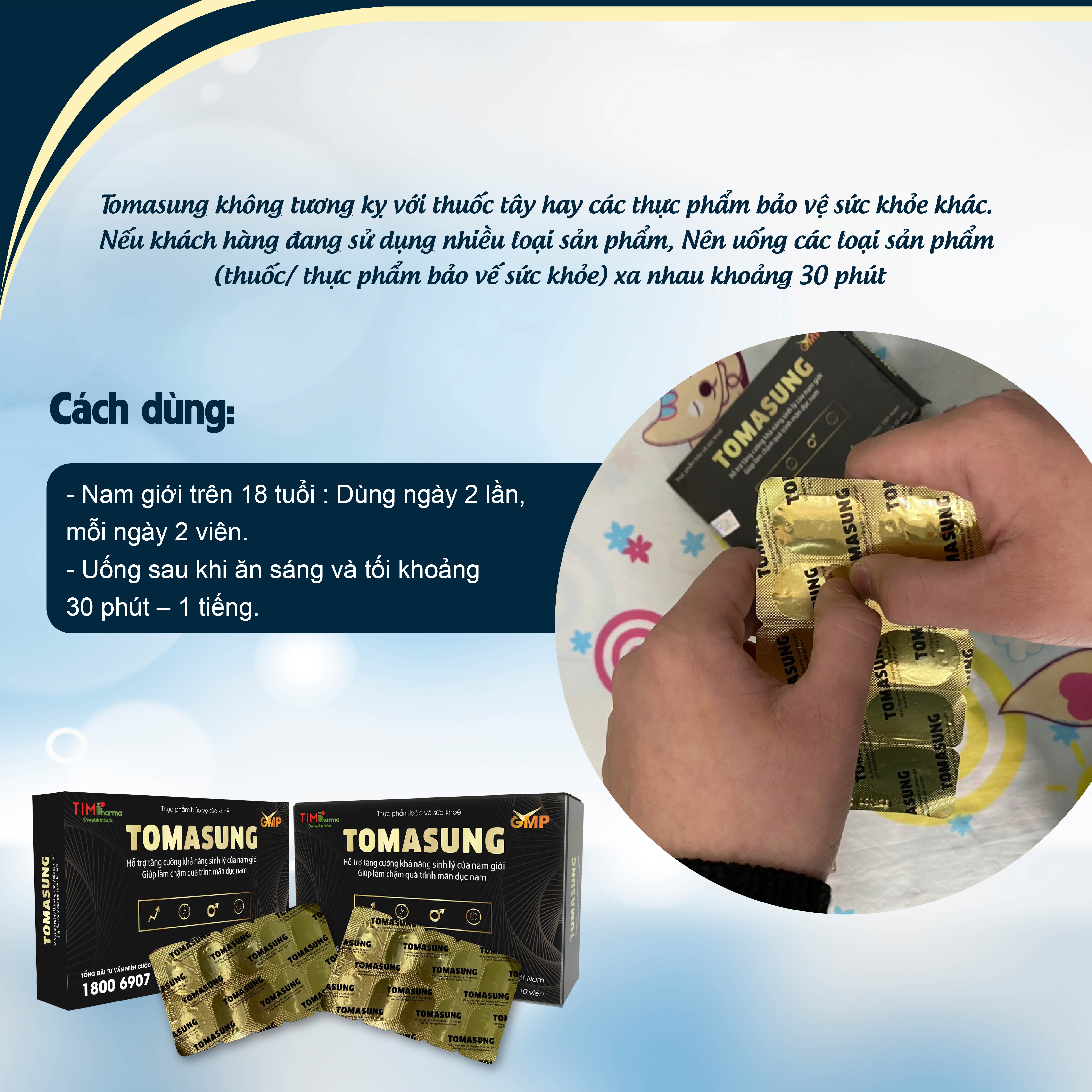 TPBVSK TOMASUNG – Hỗ trợ tăng cường khả năng sinh lý của nam giới, Giúp làm chậm quá trình mãn dục nam