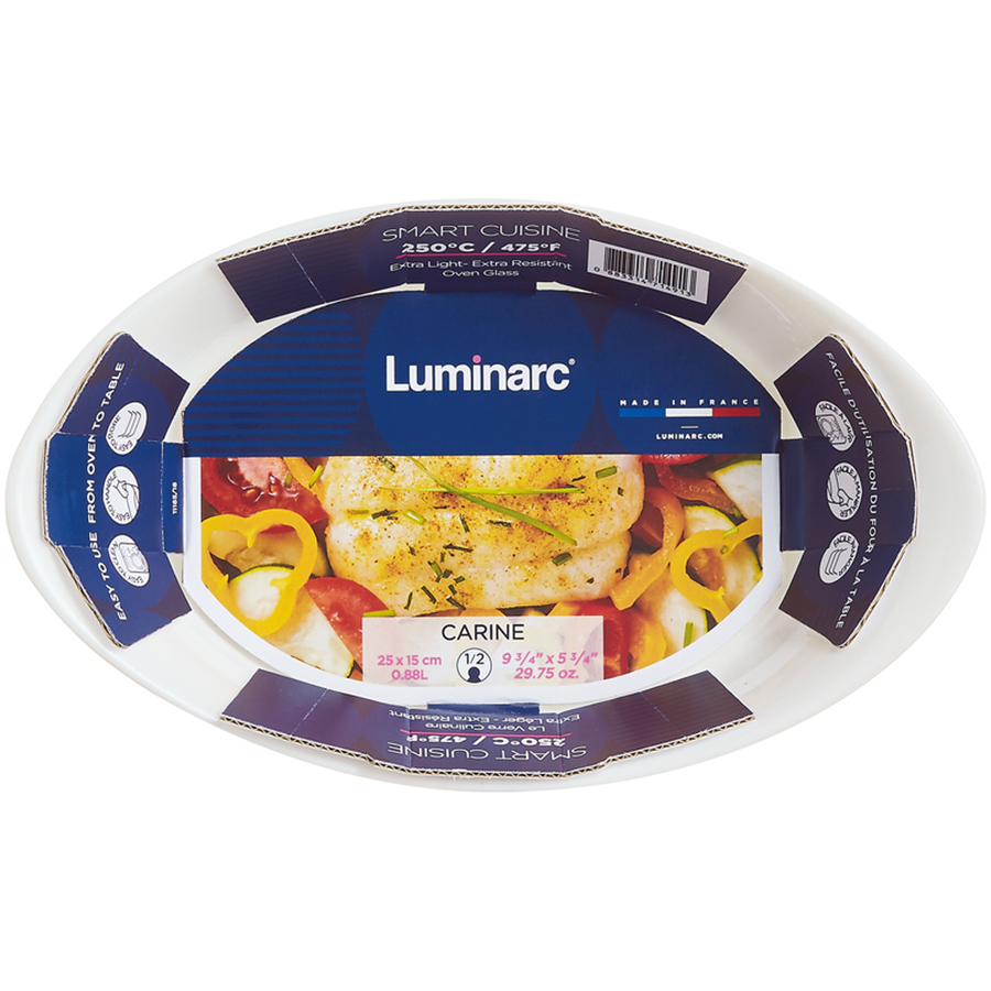 Combo 2 Khay Nướng Thủy Tinh Luminarc Smart Cuisine Oval 25cm + 32cm