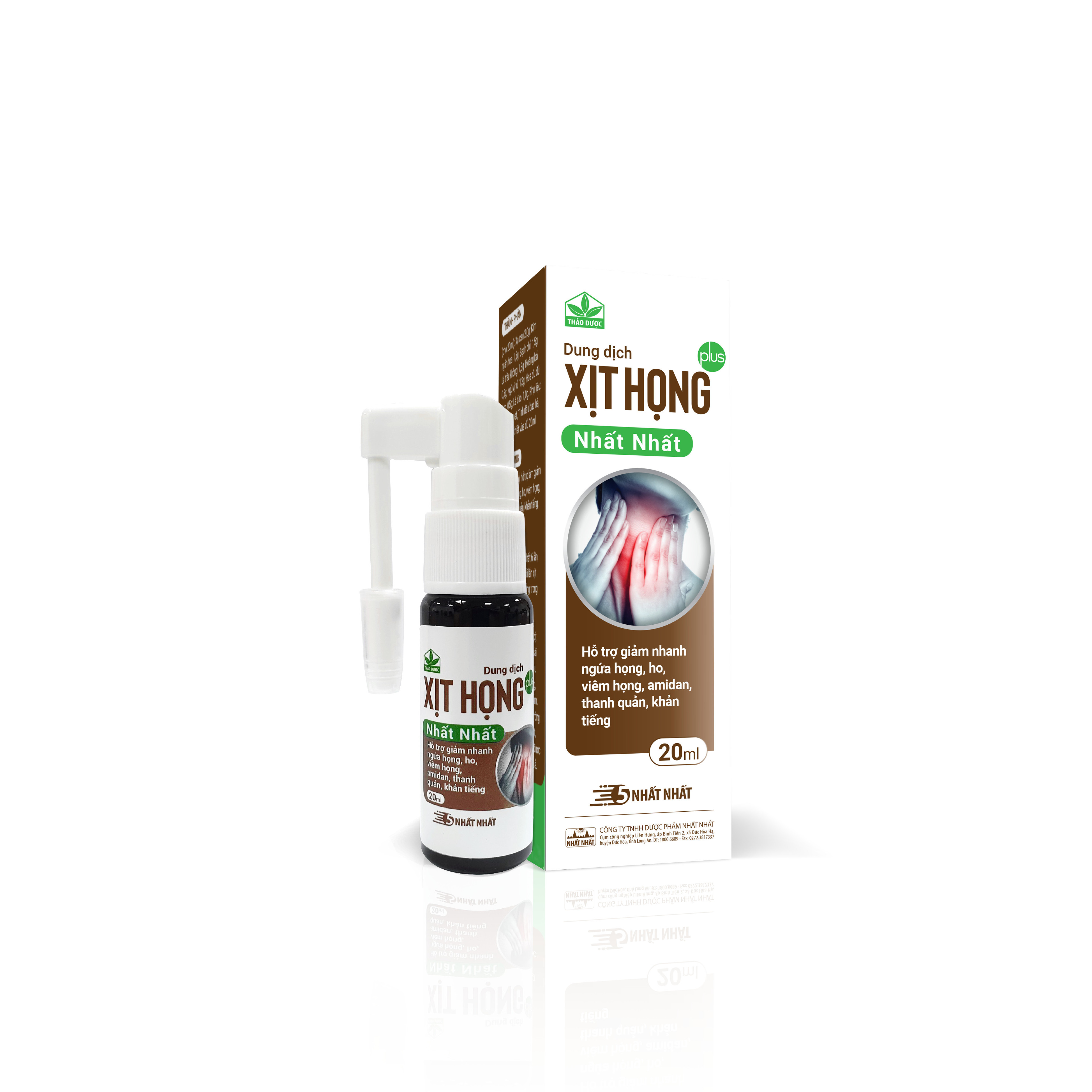 Xịt họng Nhất Nhất Plus - Cắt ho, giảm đau họng, giảm viêm họng, amidan, thanh quản