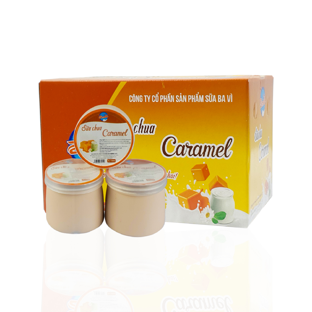 Sữa Chua Caramel Cà Phê Ba Vì - Thùng 12 Hũ