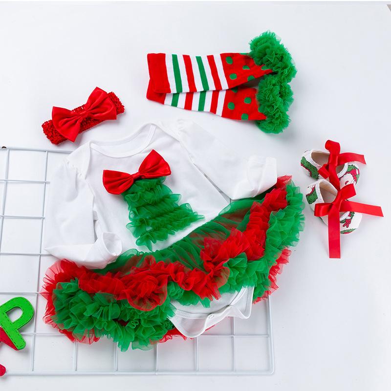 Quần Áo Bé Gái Bộ Trang Phục Đầu Tiên Của Tôi Giáng Sinh Gái Dành Cho Bé Sơ Sinh Bé Gái 4 Quần Áo Quần Áo Bé Sơ Sinh Một Năm sinh Nhật Bé Gái