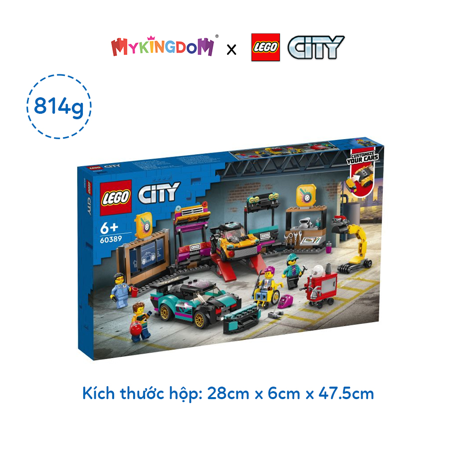 Đồ Chơi Lắp Ráp LEGO City Trạm Ga-Ra Nâng Cấp Xe Đua 60389 (507 chi tiết)