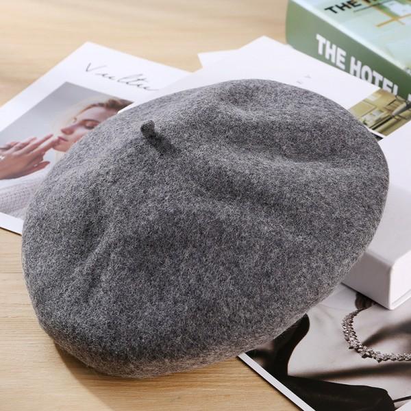 1 mũ nồi beret thời trang nữ màu xám