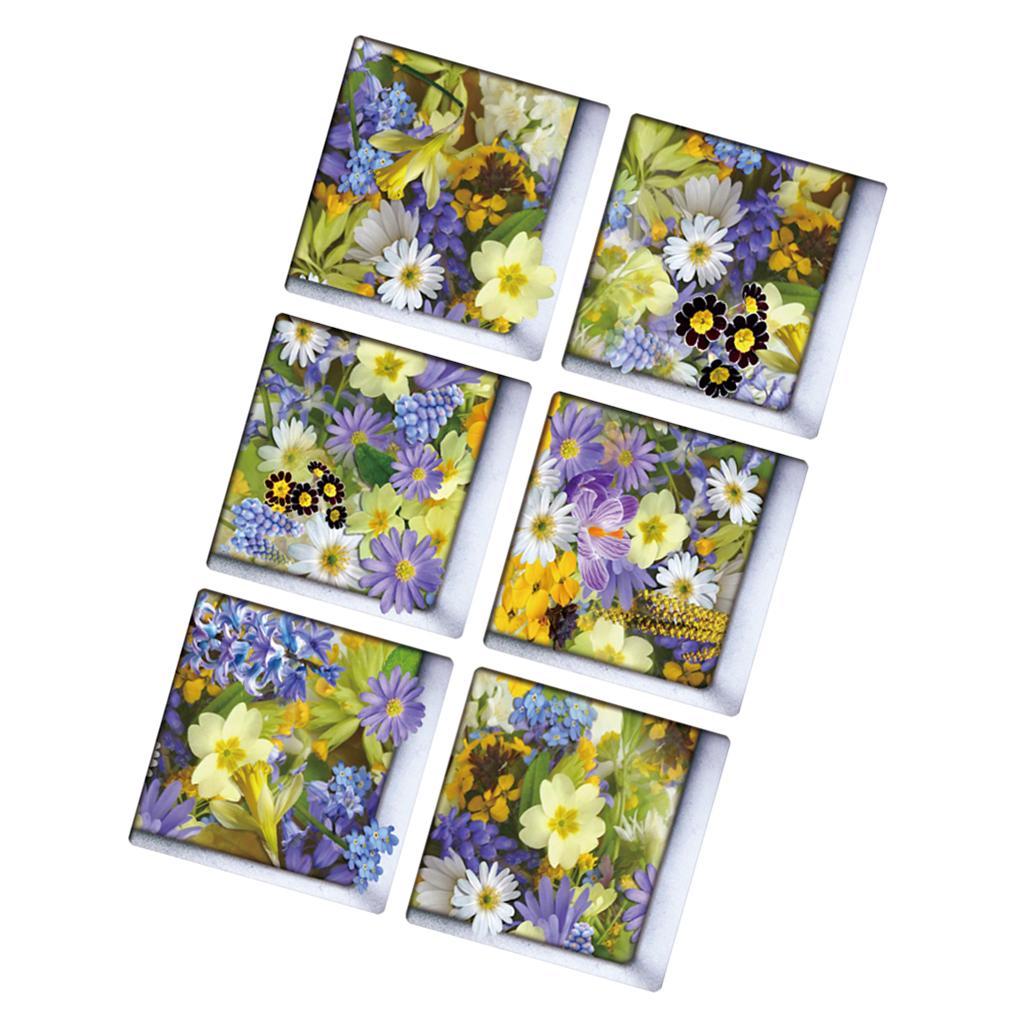 6pcs 3D exquisite Waterproof Bathtub Sticker for bathroom