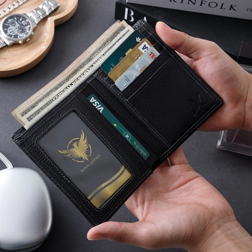 Ví Nam Dáng Đứng - Bóp Nam Da Bò Mehio Cao Cấp Tặng Kèm Hộp Và Túi - Ví Alpha Vip1