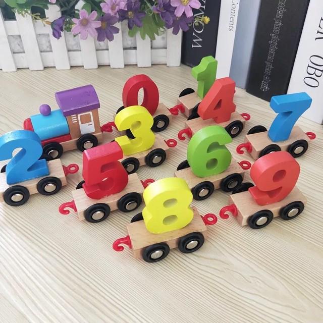 Đoàn Tàu Số Học - Đồ Chơi Gỗ - Hàng Đẹp