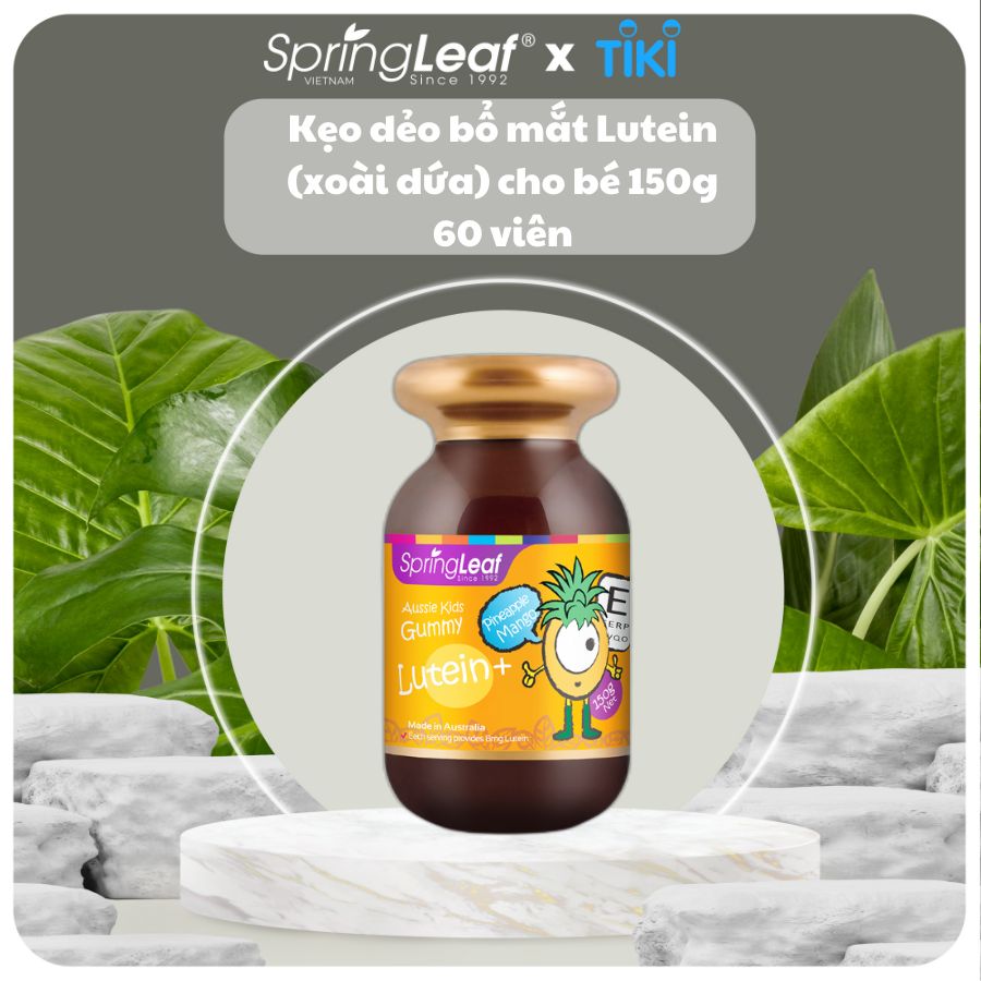 Kẹo Dẻo Bổ Mắt Vị Trái Cây Giúp Phát Triển Thị Lực Và Tầm Nhìn Rõ Nét SpringLeaf Kids Gummy Lutein