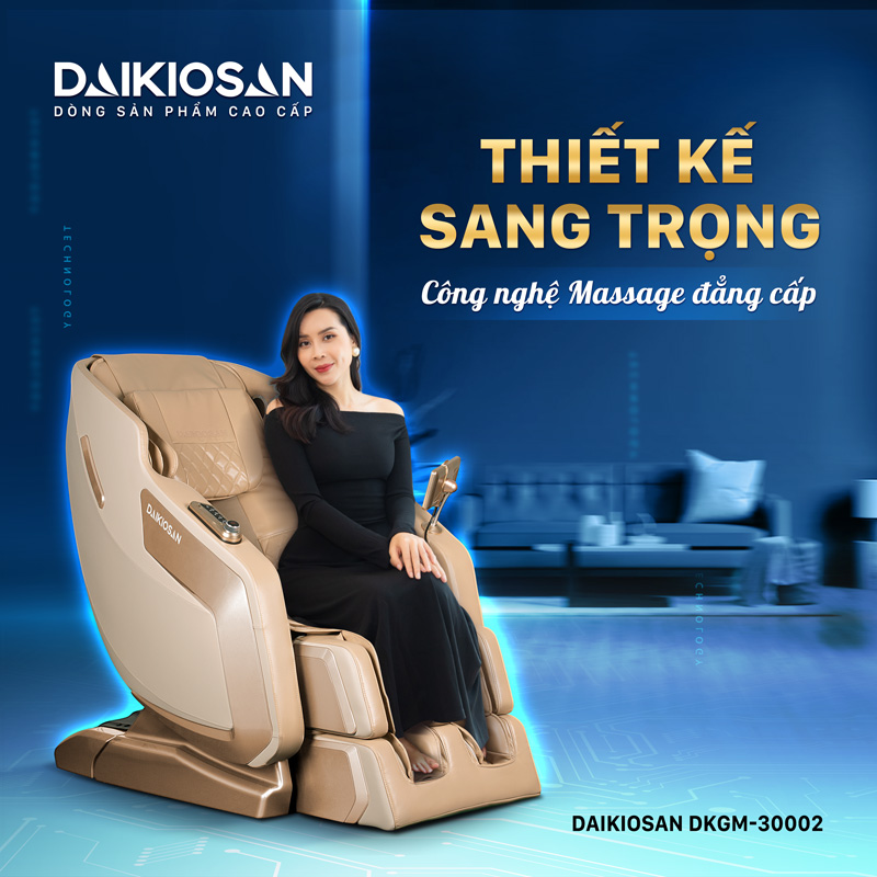 Ghế Massage Toàn Thân Daikiosan DKGM-30002 Chế Độ Không Trọng Lực, Công Nghệ AI, Scan Cơ Thể, 4D Massage