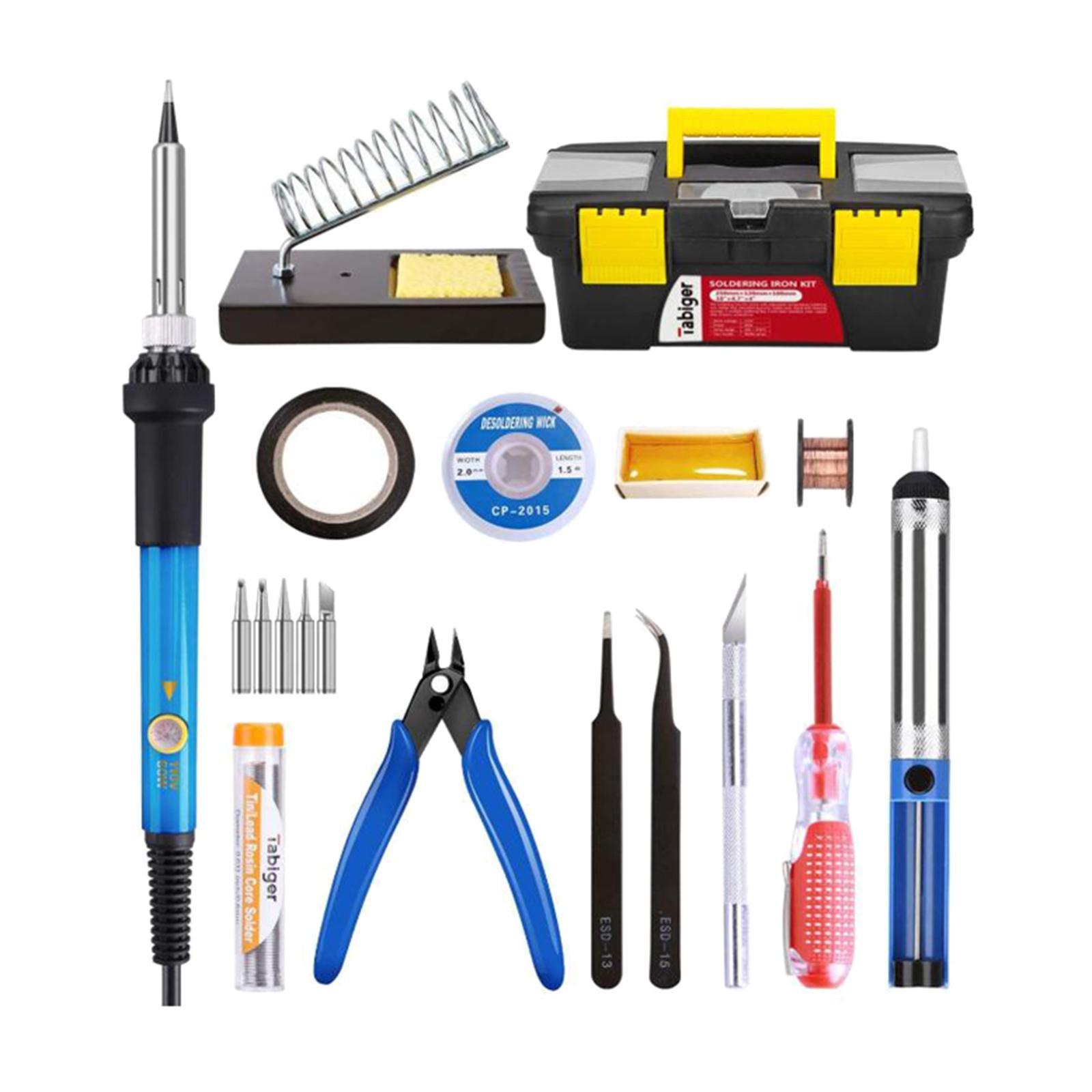 Electric Soldering Iron Gun Tool Kit Welding Desoldering Pump Tool 110V 60W
