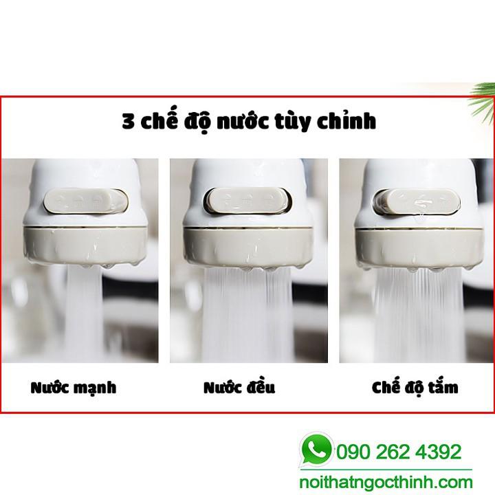 Vòi rửa chén tăng áp 3 chế độ - Đầu vòi tăng áp xoay 360 sử dụng 3 chế độ nước