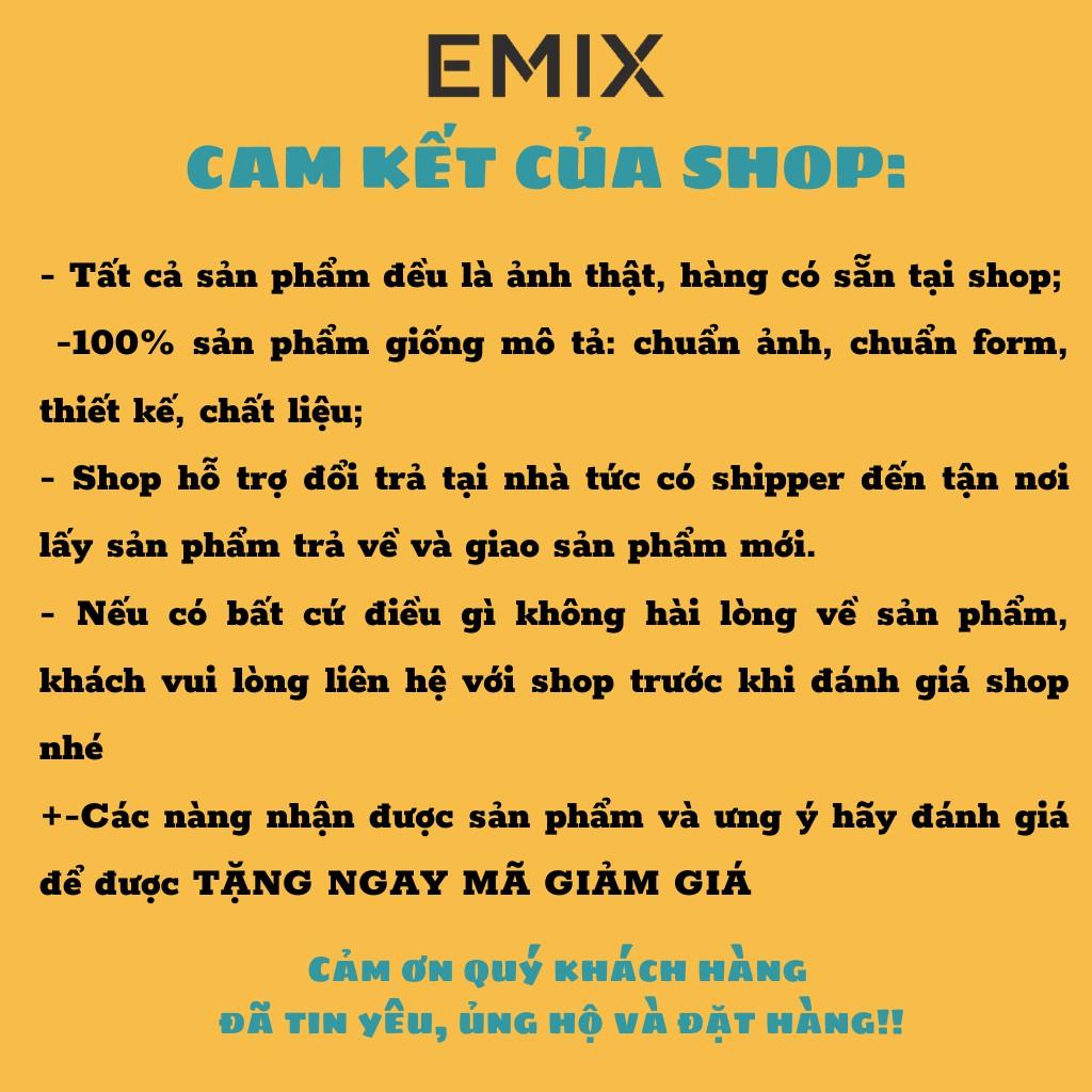 Quần tây nữ đi học 2 ly EMIX (3 màu), dáng dài, form rộng, cạp cao, 2 cúc, vải tuyết mưa, mềm mịn, không lỗ