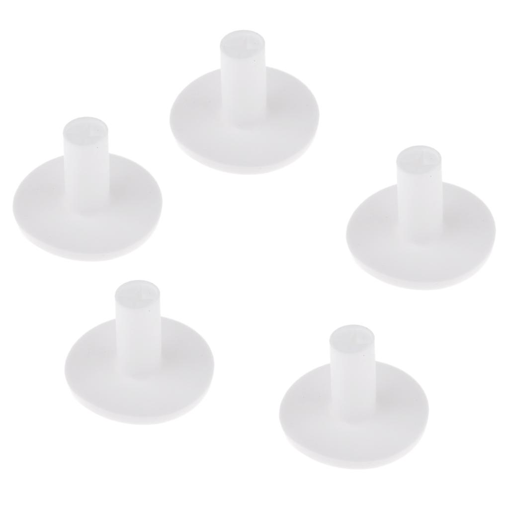 5Pcs/Set Rubber Golf Tees Holder Golf Tee Driving Range Practice Mat 35mm Durable Golfer Accessories Training Tool - White