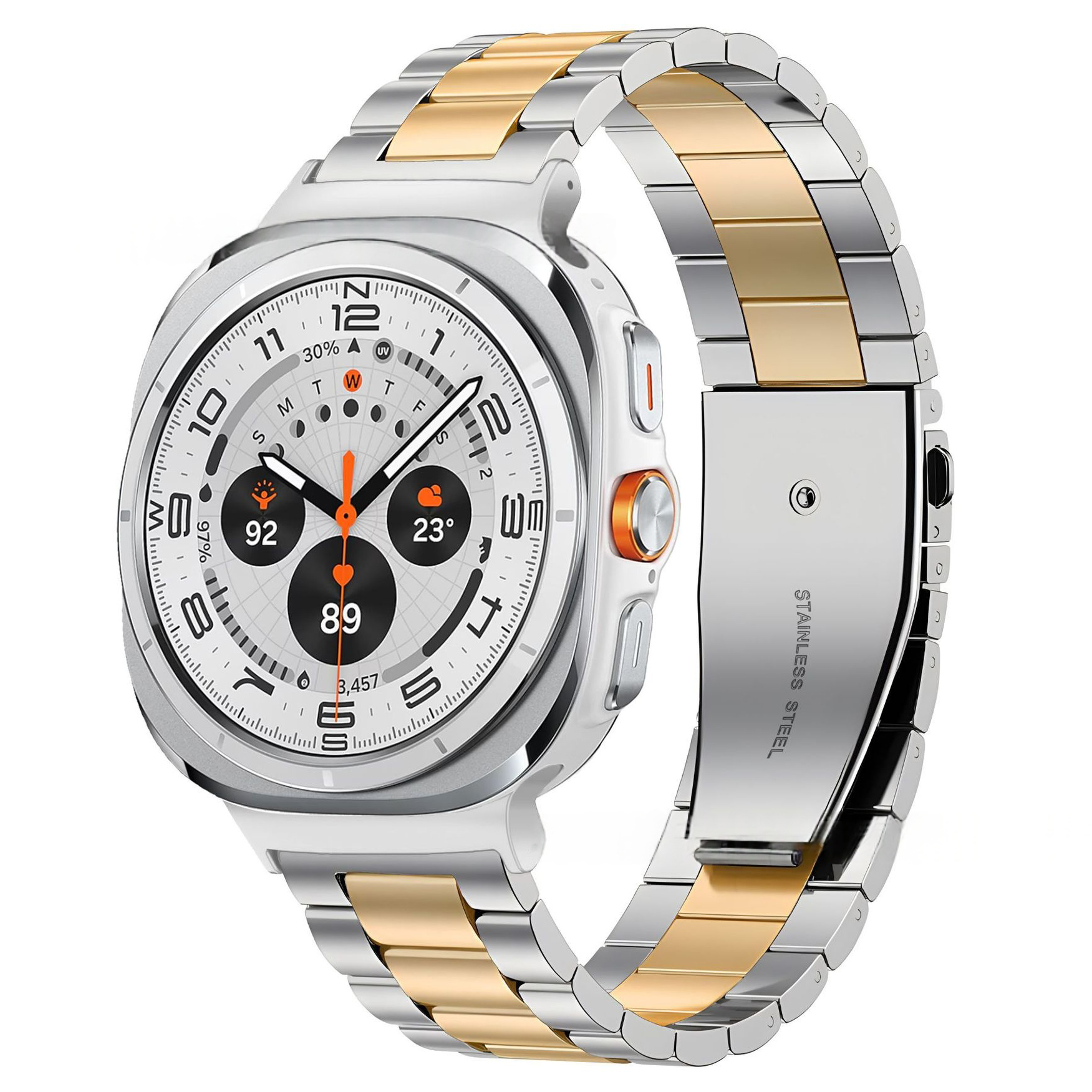 Dây Thép Hai Màu cho Samsung Galaxy Watch Ultra 1/2 47mm - Hàng Chính Hãng
