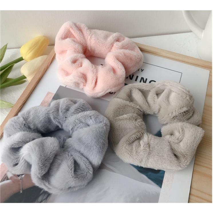 Dây cột tóc lông nhung, scrunchies lông mịn mềm phụ kiện tóc CT027 - Filibra