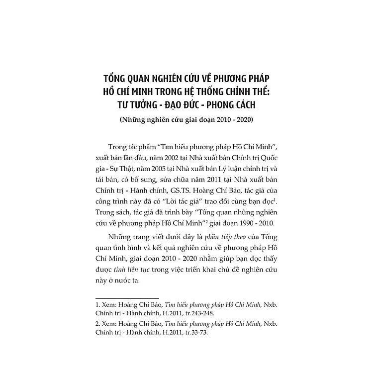 Sách - Đạo Đức Hồ Chí Minh - Sự Nhất Quán Giữa Tư Tưởng Và Hành Động - Hoàng Chí Bảo - VIETNAMBOOK