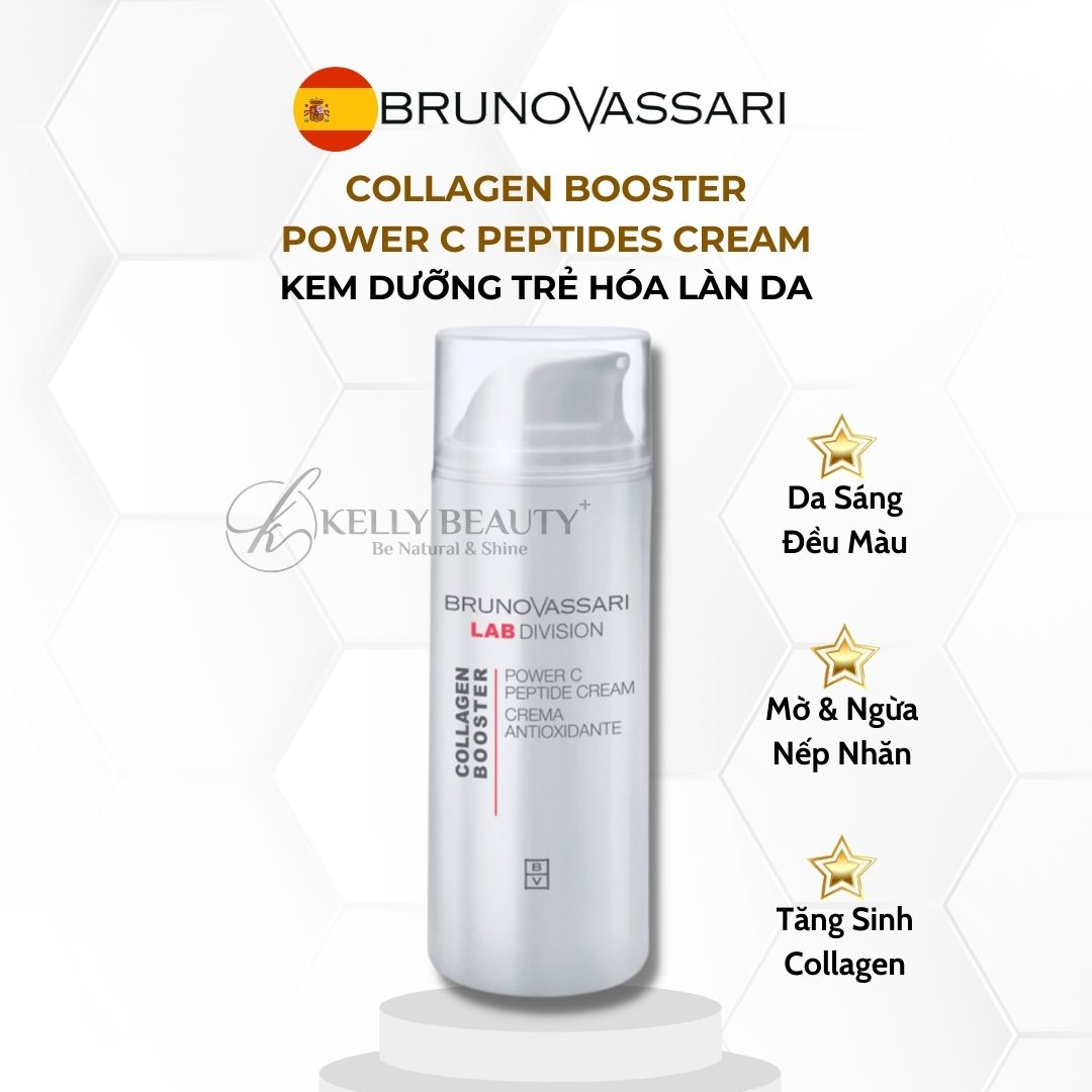 Kem Dưỡng Chống Lão Hóa Da Collagen Booster Power C Peptides Cream - Bruno Vassari | Kelly Beauty