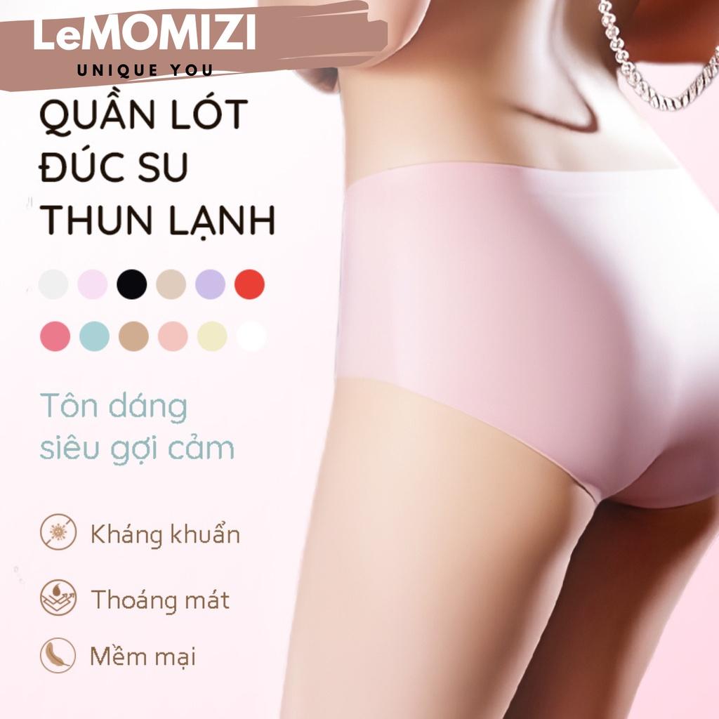 Quần Lót Nữ Đúc Su LeMOMIZI cao cấp thun lạnh không đường may kháng khuẩn size M đến XXL (35-75kg) ds06