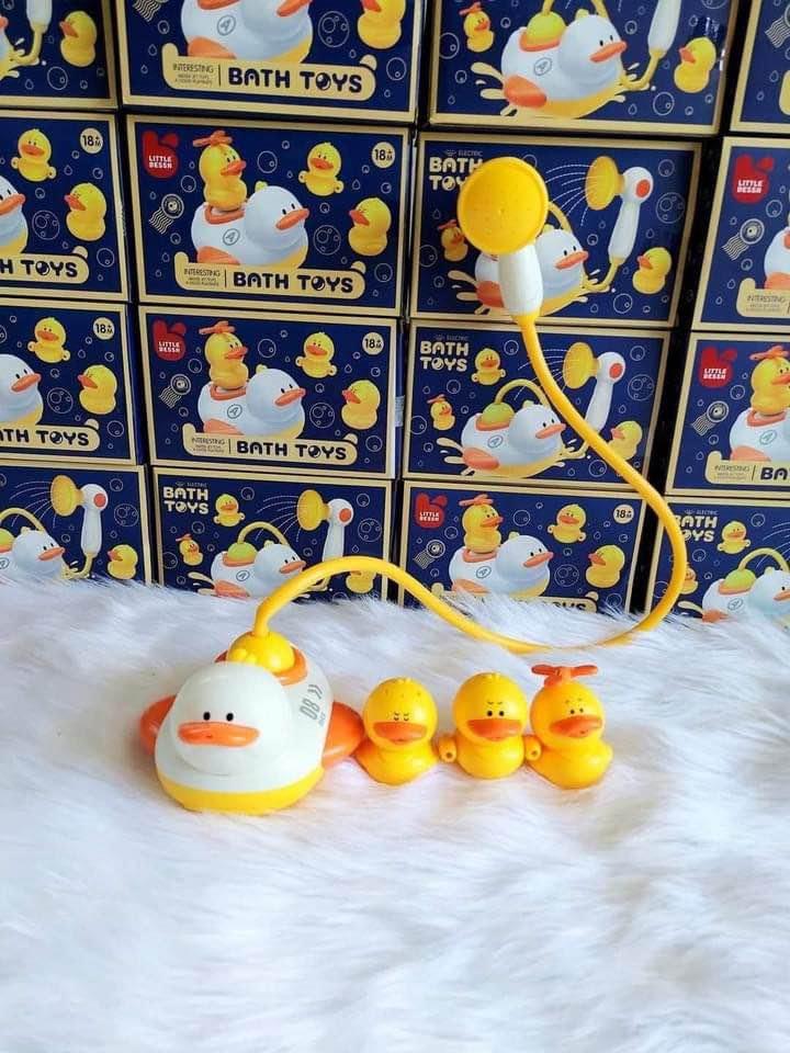 Đồ Chơi Nhà Tắm Cho Bé, Đồ Chơi Vịt Phun Nước Vòi Sen, Vịt Bơi Nhà Tắm