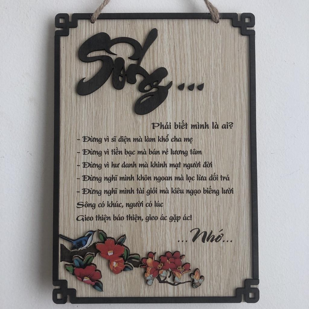 Tranh chữ những câu triết lý về cuộc Sống treo quán cafe, trang trí phòng khách, phòng ngủ kích thước ~30cm
