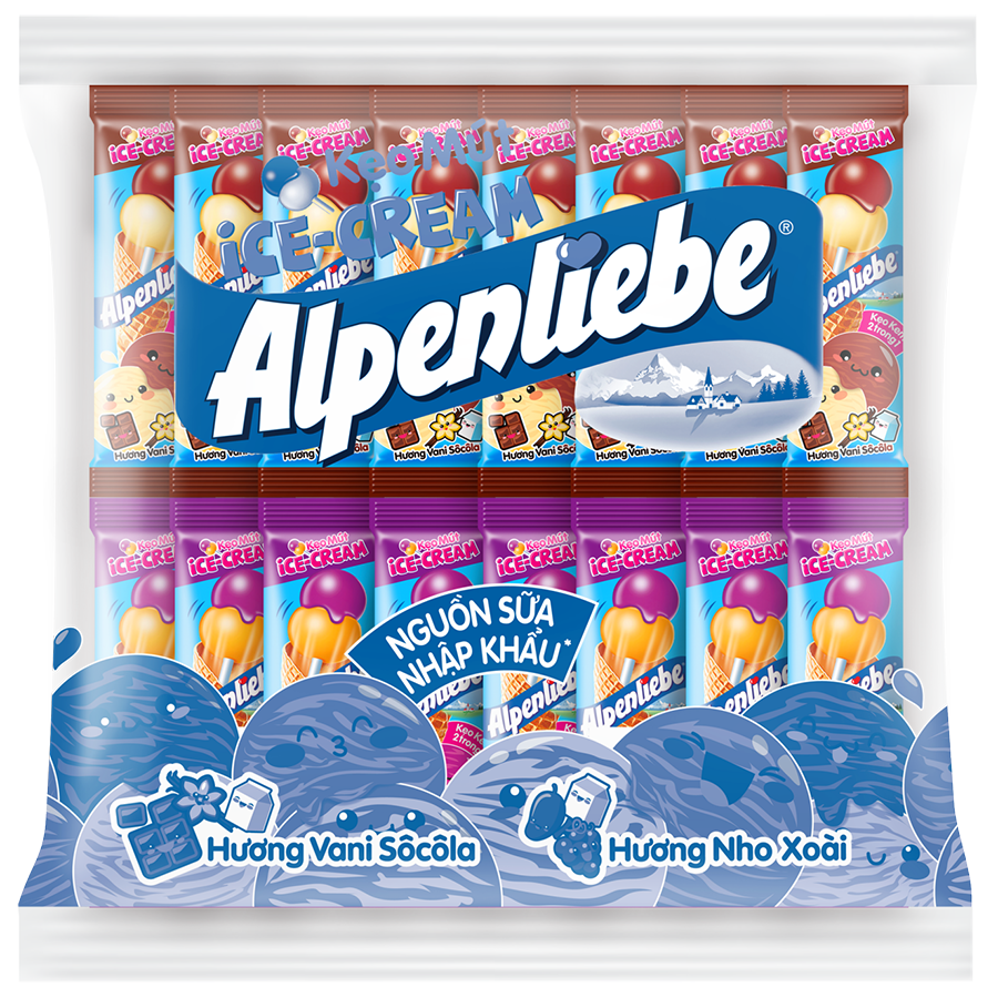 Kẹo Mút Alpenliebe Ice-Cream Gói 32 Que