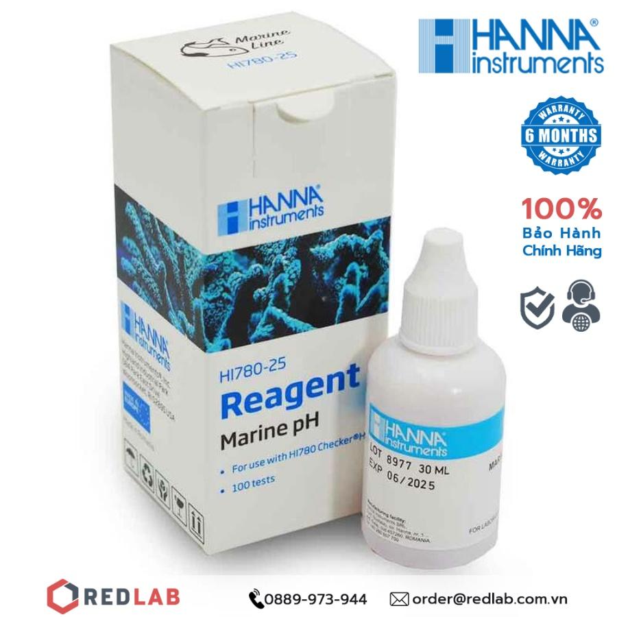 Thuốc thử pH thủy sản nước mặn 100 lần đo, dùng cho máy đo checker HI780-25